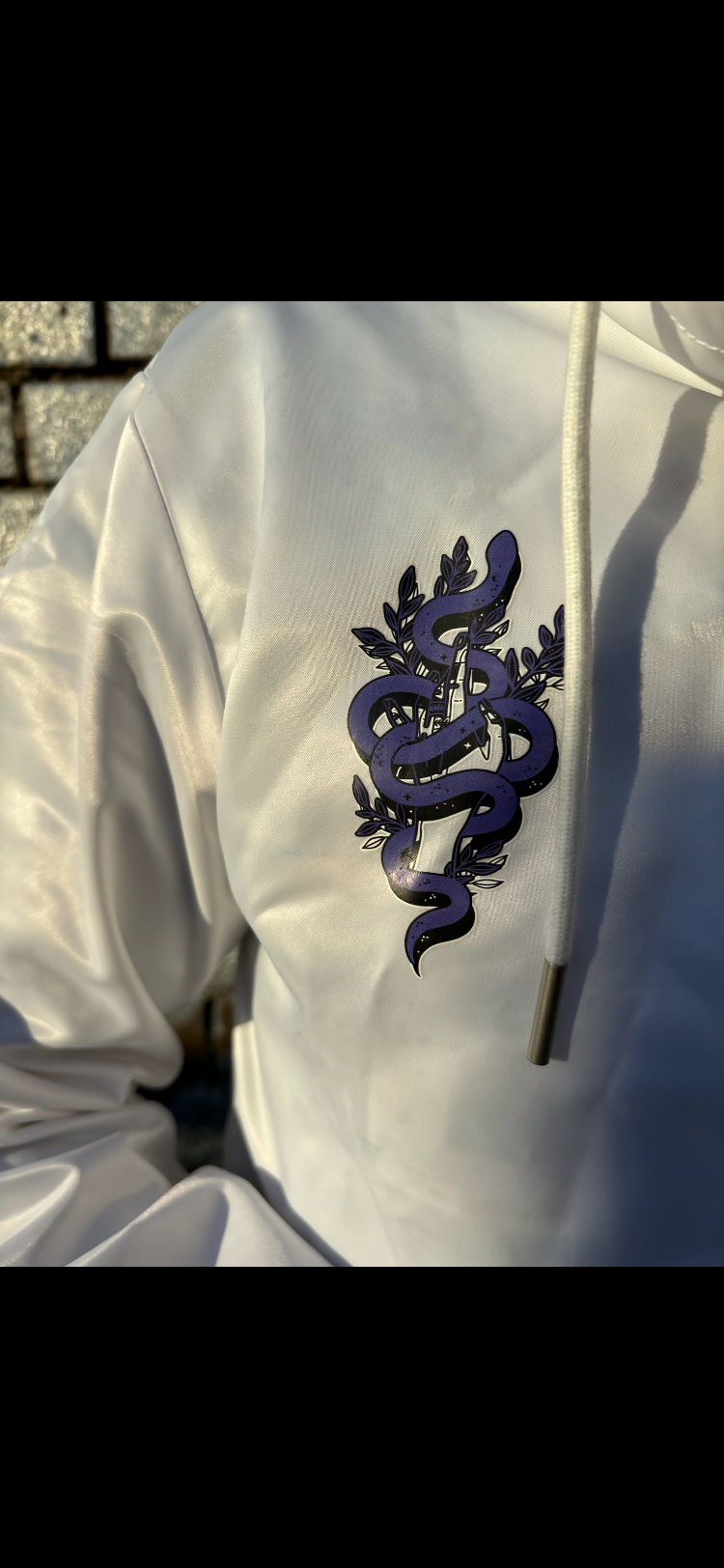 White "Mercious Poker "windbreaker